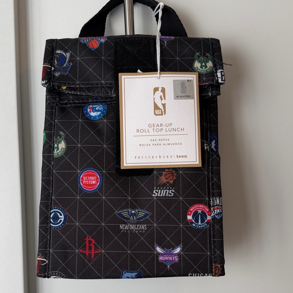 Pottery Barn Teen Black NBA Team Lunch Bag